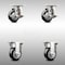 Service Caster 3 Inch 316SS Black Polyurethane Swivel Top Plate Caster Brake 2 Rigid SCC, 2PK SCC-SS31620S314-PPUB-BLK-TLB-2-R-2 - alternate 1